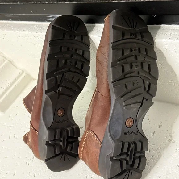Timberland Brown Leather Ankle Boots Women’s Size 9 Smart Comfort Slip-On - Picture 8 of 16